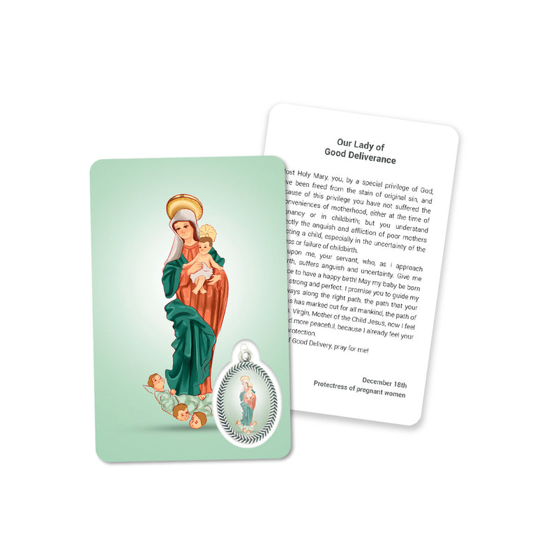 Prayer's card of Our Lady of Good Deliverance