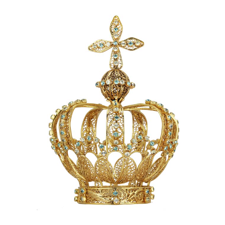 Filigree crown with crystals