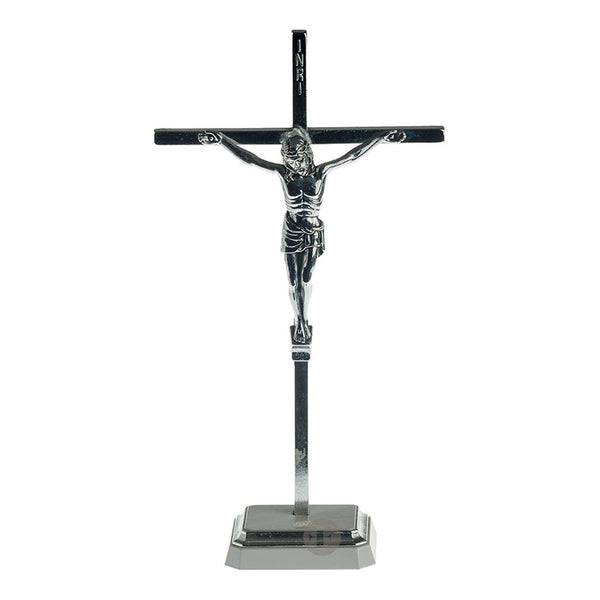 Chrome crucifix 21 cm