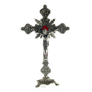 Nickel-plated crucifix 23 cm