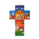 Cross with 12 different Catholic images