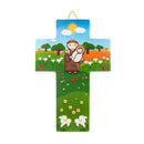 Cross with 12 different Catholic images