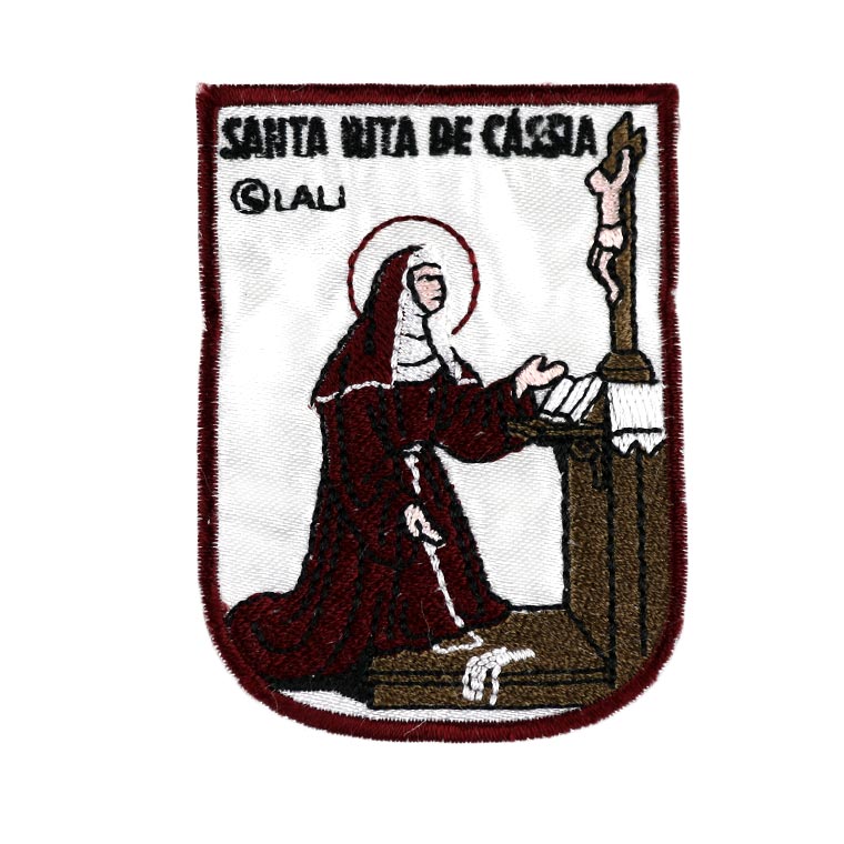 Embroidered emblem of Saint Rita de Cascia