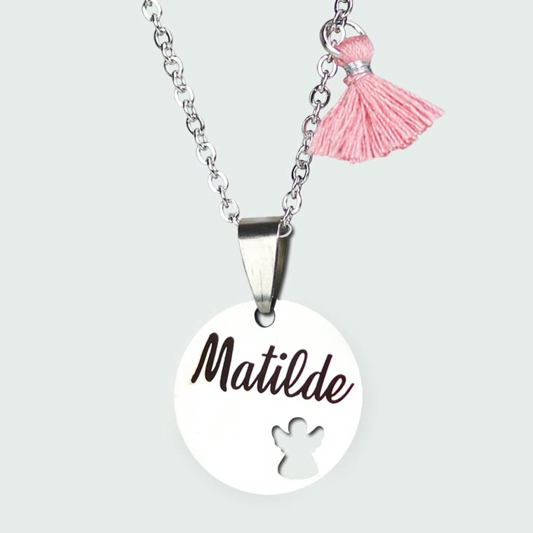 Customizable necklace with little angel