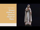 Estátua de madeira do Sagrado Coração de Maria