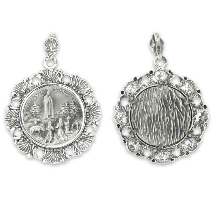 Medal of Appearance of Fatima and shells - Silver 925