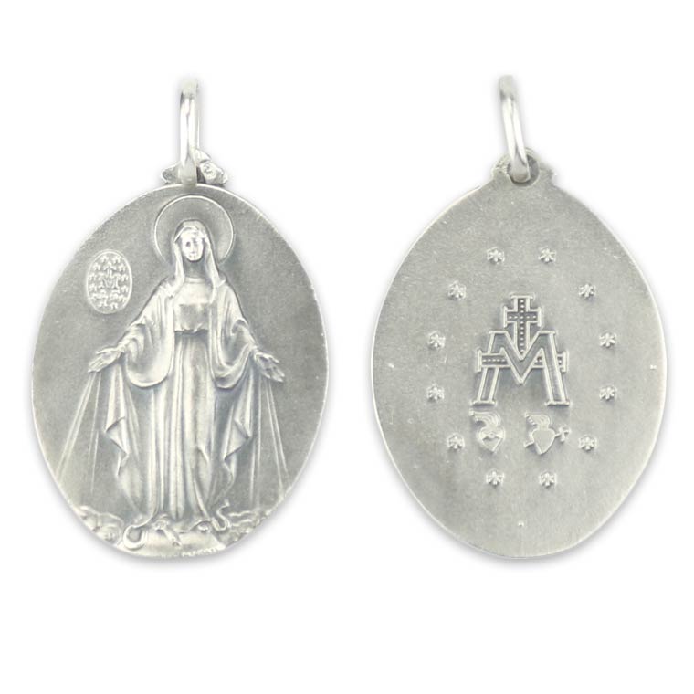 Medal of Our Lady of Graces - 925 Sterling Silver