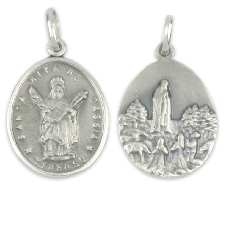 Medal of Saint Rita of Cascia - Silver 925