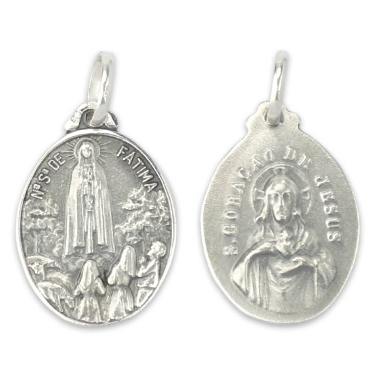 Catholic Medal of Sacred Heart of Jesus - Silver 925