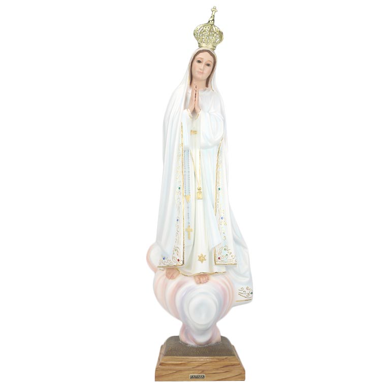 Figura Matki Bożej Fatimskiej - Szklane Oczy
