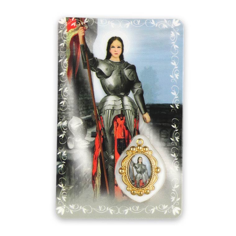 Prayer card of Saint Joanne D Arc