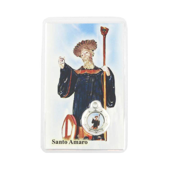 Card with prayer Saint Amaro