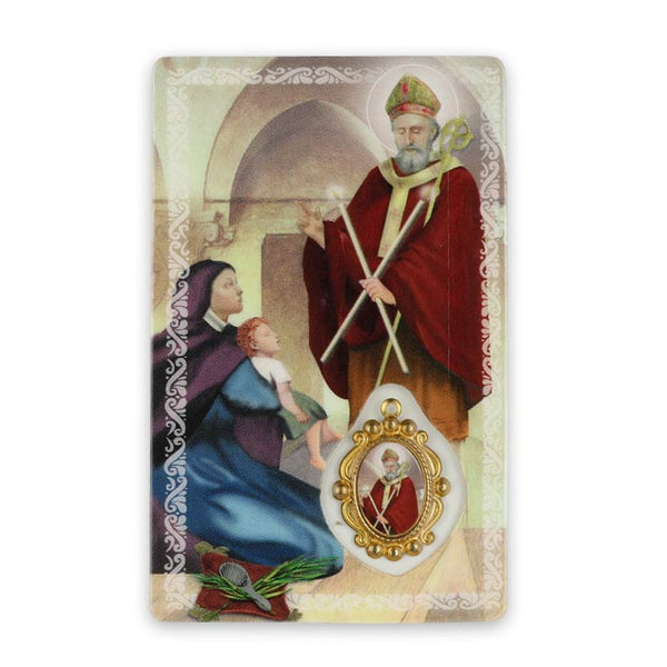Prayer card of Saint Blaise