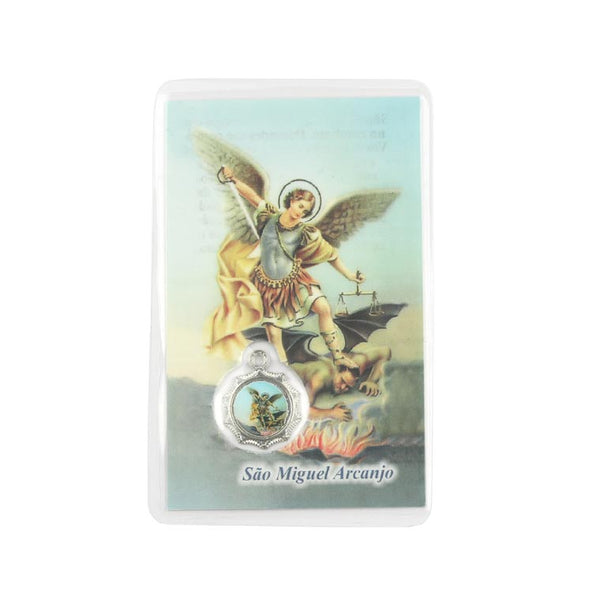 Card with prayer to Saint Michael the Archangel