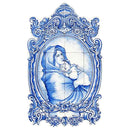 Handpainted blue panel