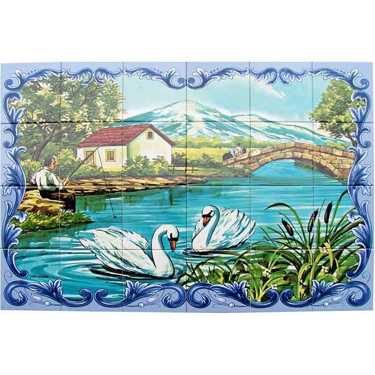 Swans Tile 24 Pieces