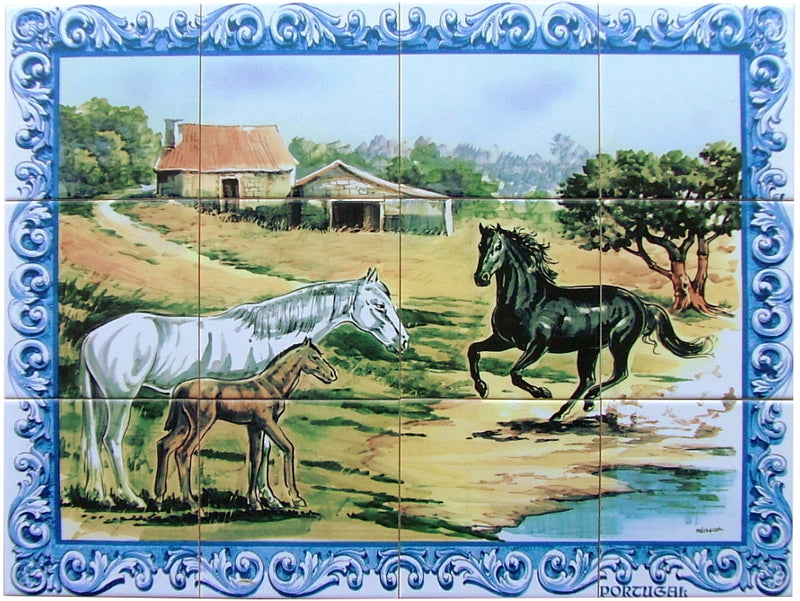 Horses Tile 12 Piece