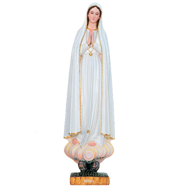 Wood paste statue of Our Lady of Fatima Pilgrim