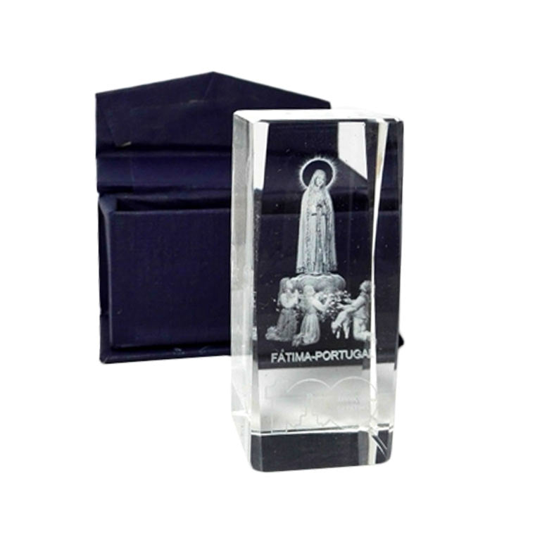 Crystal with image of 100 years of Fatima
