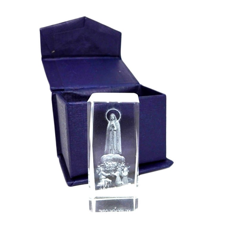 Glass crystal with Apparition of Fatima