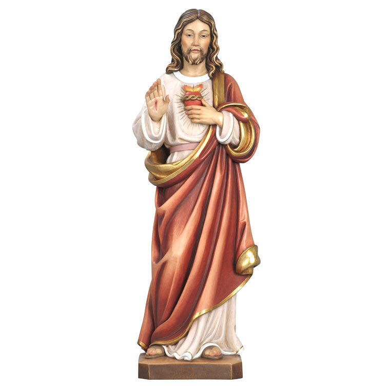 Wood Statue of Sacred Heart of Jesus