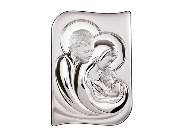 Sterling plaque of Sacred Family