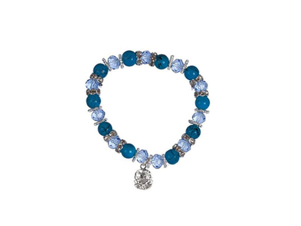 Bracelet balls and blue crystals
