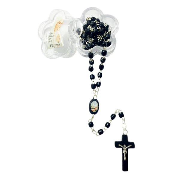 Black wood rosary