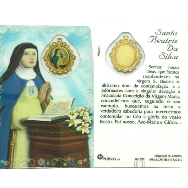 Prayer card of Saint Beatrice