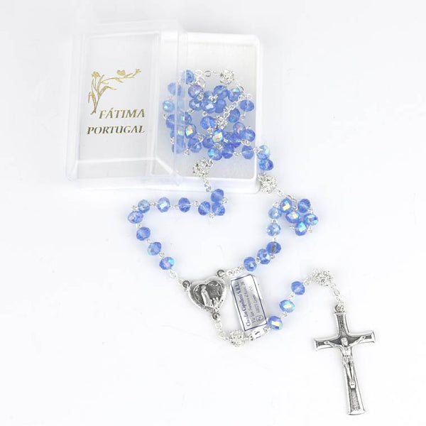 Blue crystal rosary